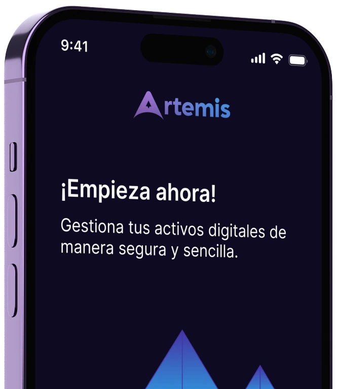 Artemis app corriendo en iPhone
